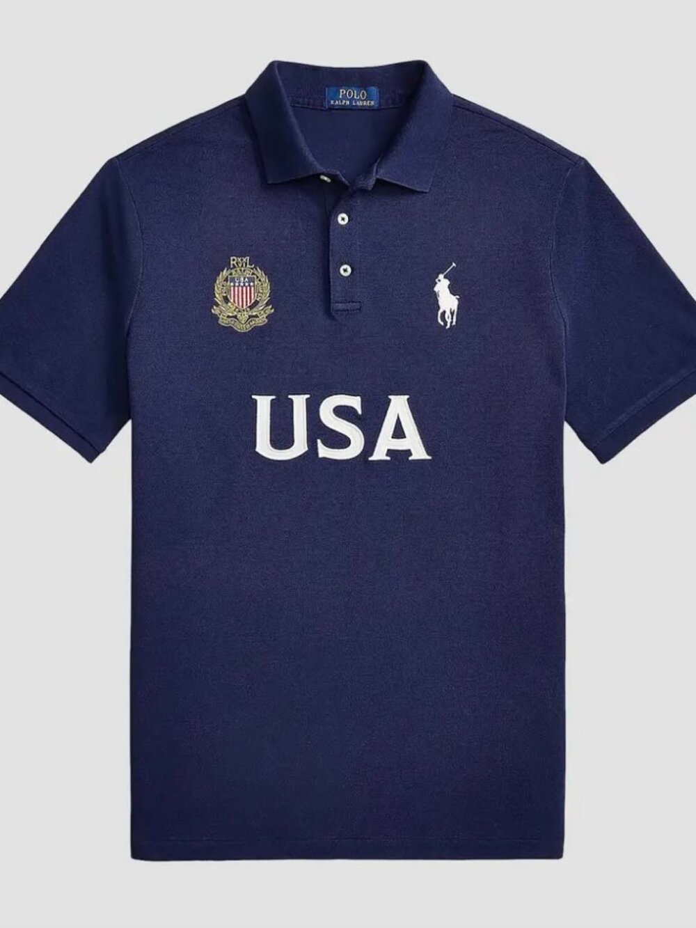 Polo Ralph Lauren Men’s USA 26 Navy Blue Polo Shirt